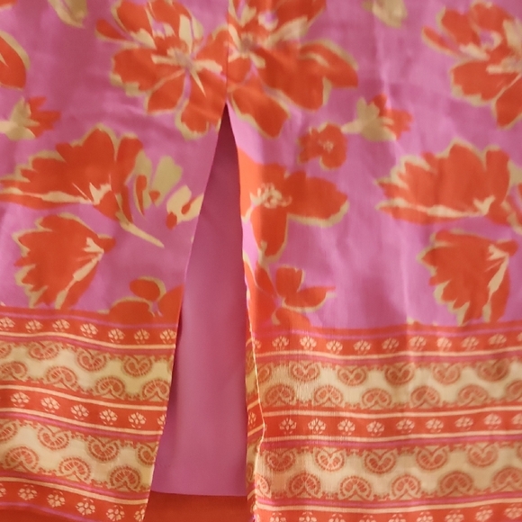 New! $189 Retail! Floral Pink and Orange Halter Dress..With Tags! - Picture 4 of 8